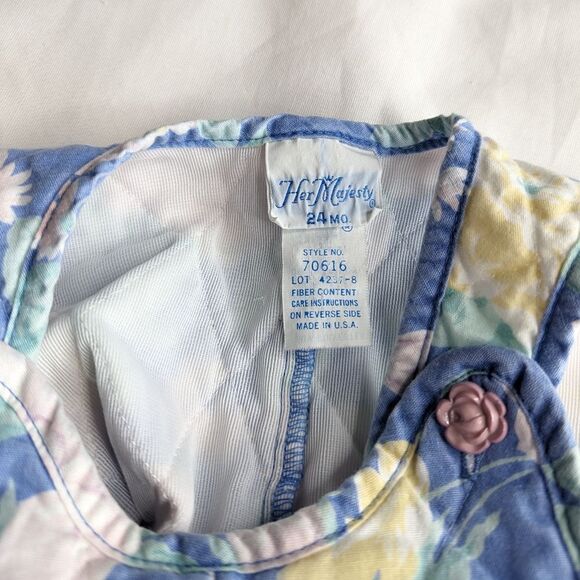 Vintage Floral Baby One Piece Quilted Jumper - Picture 8 of 9